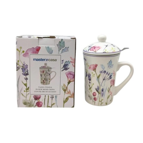 TAZZA TISANA FIORI CFILTRO